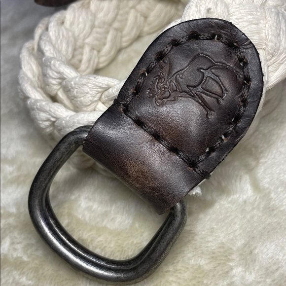 Braided Cream and Brown Belt - Picture 2 of 6